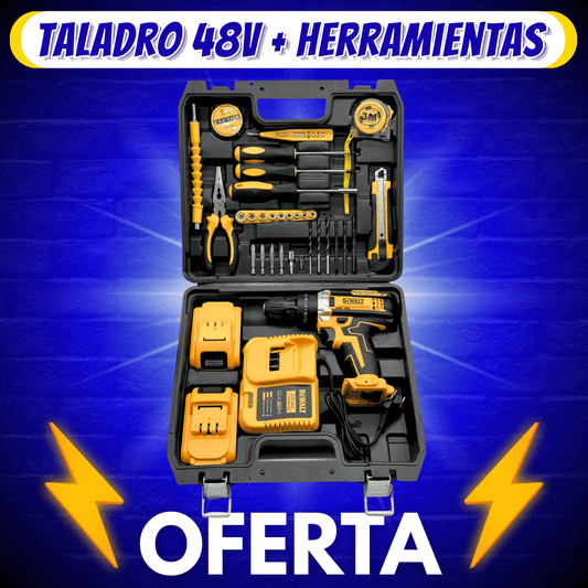TALADRO 48V CON HERRAMIENTAS 🛠
